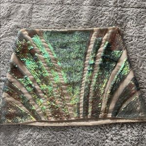 Iridescent Marciano sequin mini skirt 💣